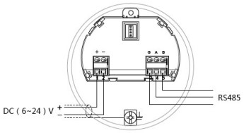 固體雷達料位計24V RS485/Modbus接線圖