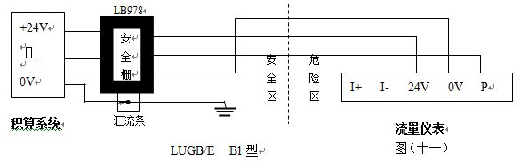 就地顯示蒸汽流量計(jì)防暴型渦街流量儀表配線設(shè)計(jì)圖一